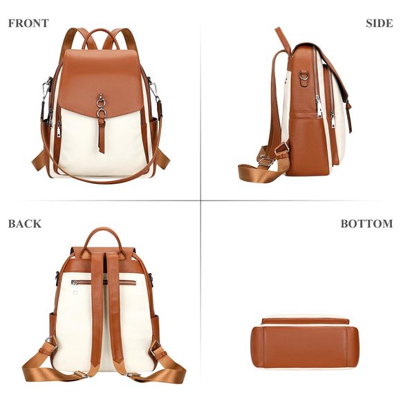 Leather Backpack Purse Fashion Convertible Ladies Shoulder Bag With o_o main image 6